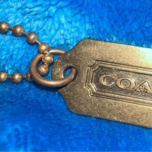 Coach Metallic Gold Keychain